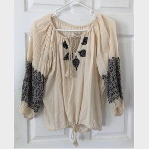 Ralph Lauren Cotton Peasant Top